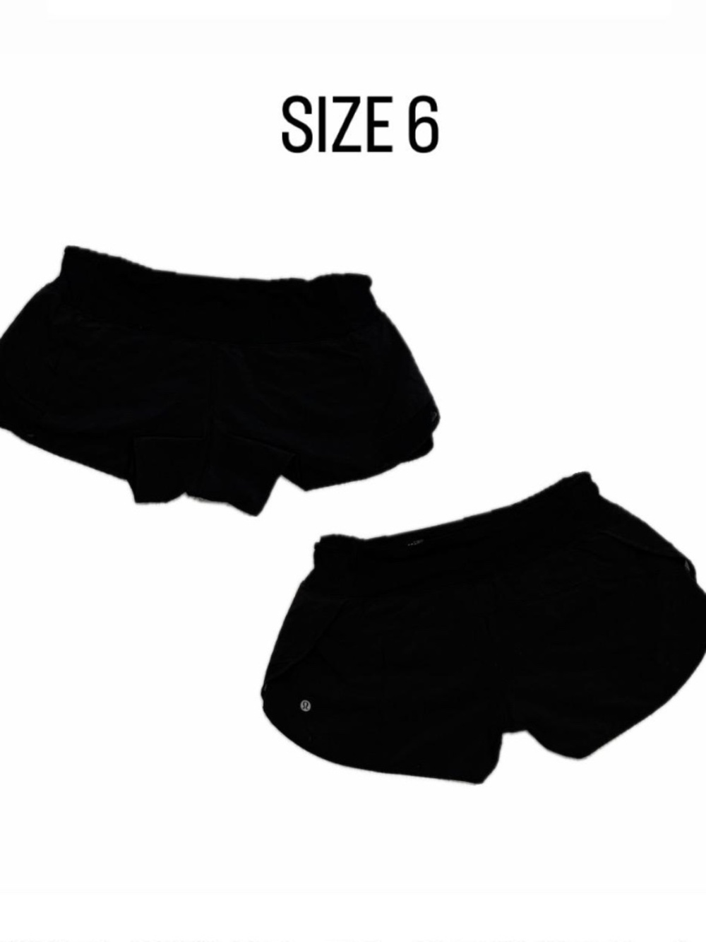 Lululemon Speed Up Low-Rise Lined Short - Black - Size 6.